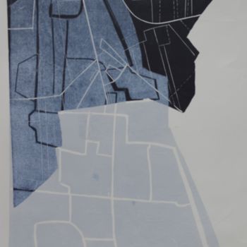 Obrazy i ryciny zatytułowany „Arpentage 1” autorstwa Evelyne Henrard, Oryginalna praca, Linoryty