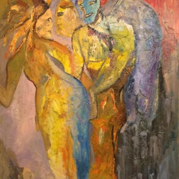 Pintura intitulada "Kiss of peace - Rob…" por Robertas Kasperovicius, Obras de arte originais, Óleo