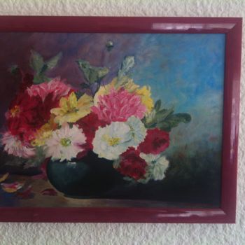 Painting titled "bouquet estival" by Eveline Barthez, Original Artwork, Acrylic