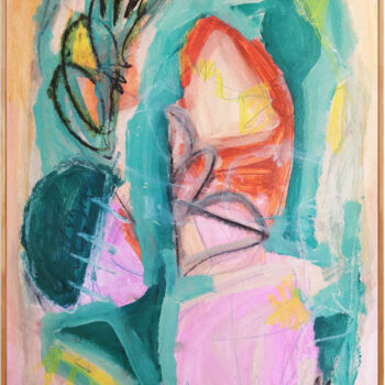 Картина под названием "The Goldfish - abst…" - Evelyn La Starza, Подлинное произведение искусства, Акрил