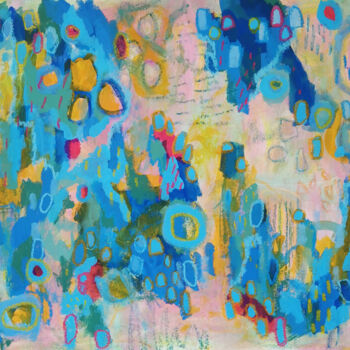 Malerei mit dem Titel "A Little Blue 2" von Evelyn La Starza, Original-Kunstwerk, Acryl