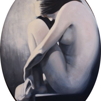 Painting titled "SILENCIO" by Evelyn Carell, Original Artwork, Oil