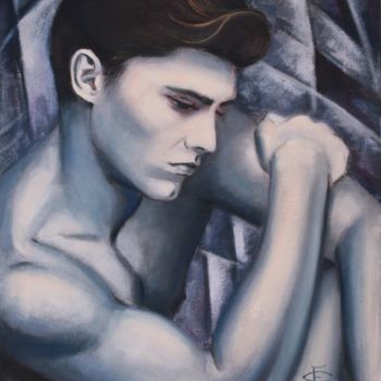 Painting titled "INTROSPECCIÓN" by Evelyn Carell, Original Artwork, Oil