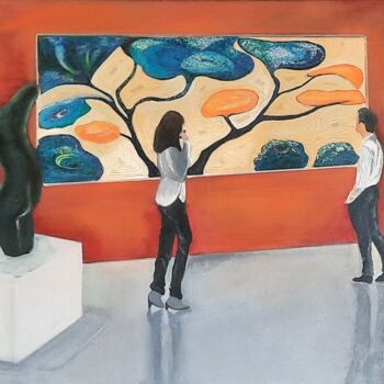 Картина под названием "Ma petite galerie n…" - Evelyne Beaurain, Подлинное произведение искусства, Акрил Установлен на Дерев…