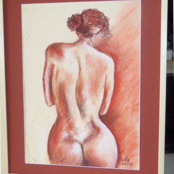 Painting titled "nu sanguine-n°2" by Evelyne Brouard, Original Artwork