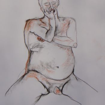 Dessin intitulée "sans titre 25" par Evelyne Cassan, Œuvre d'art originale, Pastel