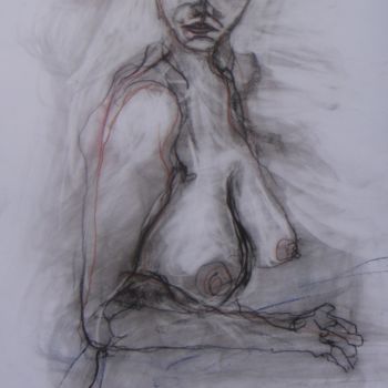 Dibujo titulada "rebecca" por Evelyne Cassan, Obra de arte original, Pastel