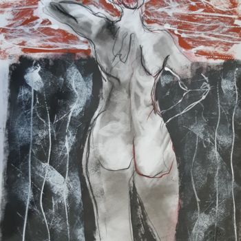 Рисунок под названием "matin brumeux" - Evelyne Cassan, Подлинное произведение искусства, Пастель