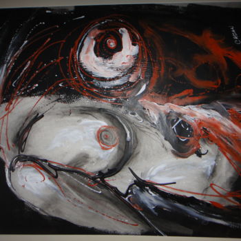 Pintura titulada "sans titre" por Evelyne Cassan, Obra de arte original, Pastel