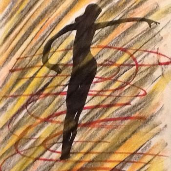 Drawing titled "Danse" by Evelyne Challab, Original Artwork