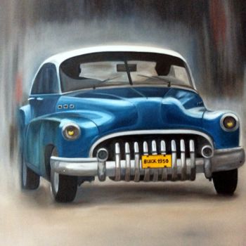 Peinture intitulée "Buick 1950" par Evelyne Deuil, Œuvre d'art originale