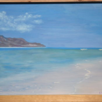 Peinture intitulée "mer calme" par E.Lespade, Œuvre d'art originale, Huile