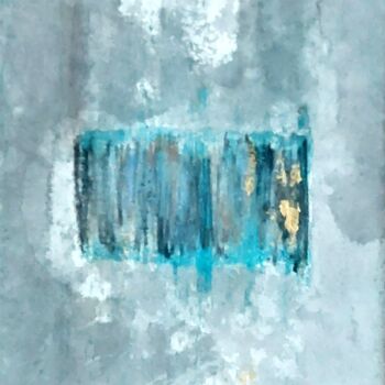 Schilderij getiteld "Rectangle turquoise" door Evelyne Nantermod, Origineel Kunstwerk, Acryl