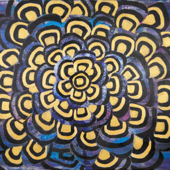 Painting titled "Hypnose" by Evelyne Nantermod, Original Artwork, Acrylic