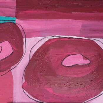 Schilderij getiteld "Pinkpower" door Evelyne Nantermod, Origineel Kunstwerk, Acryl Gemonteerd op Frame voor houten brancard