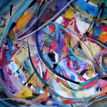 Pittura intitolato "ouraganweb.jpg" da Evelyne Pellegrini, Opera d'arte originale
