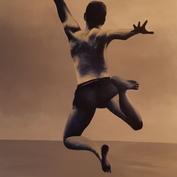 Pittura intitolato "Jump!" da Evelyne Sie, Opera d'arte originale, Acrilico