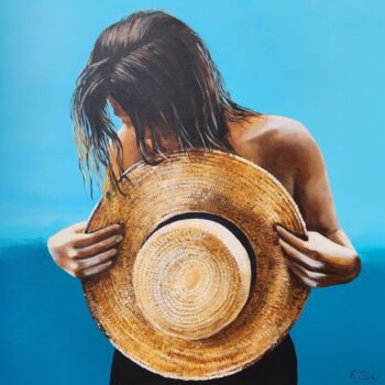 Peinture intitulée "CHAPEAU BAS" par Evelyne Sie, Œuvre d'art originale, Acrylique Monté sur Châssis en bois