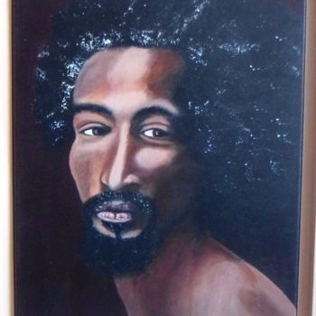 Painting titled "afro-americain.jpg" by Evelyne Weber, Original Artwork, Acrylic