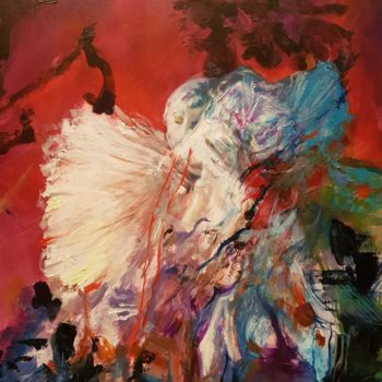 Pintura titulada "Danseur de Butô" por Evelyne Chabaud, Obra de arte original, Oleo