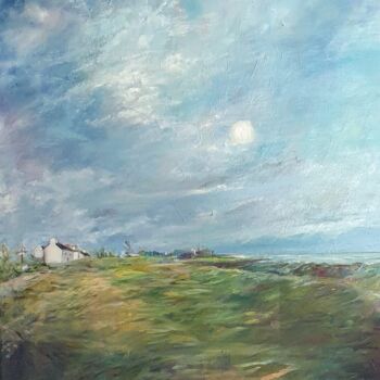 Painting titled "Pors-Carn" by Evelyne Chabaud, Original Artwork, Oil