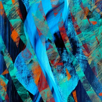 Digital Arts titled "Œuvre digitale 4" by Evelyne Delfour, Original Artwork, Digital Painting