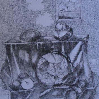 Peinture intitulée "salade d'automne" par Evelyne Hervé, Œuvre d'art originale