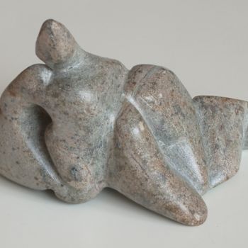 Sculpture titled "Opaline" by Evelyne Hervé, Original Artwork, Stone