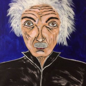 Peinture intitulée "Einstein" par Eve.J, Œuvre d'art originale, Acrylique