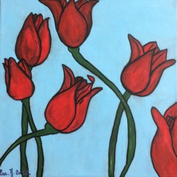 제목이 "Red tulip"인 미술작품 Eve.J로, 원작, 아크릴