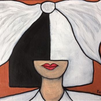 Painting titled "Sia in white" by Eve.J, Original Artwork, Acrylic