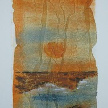 Картина под названием "lumière sur la mer" - Evelyn Losier, Подлинное произведение искусства, Масло
