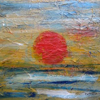 Malerei mit dem Titel "soleil levant" von Evelyn Losier, Original-Kunstwerk