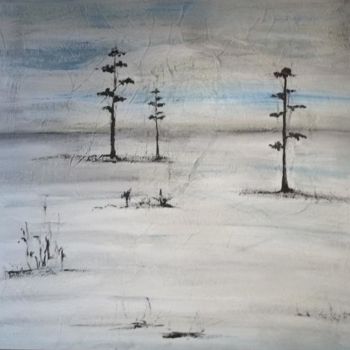 Painting titled "le grand blanc" by Evelyn Losier, Original Artwork