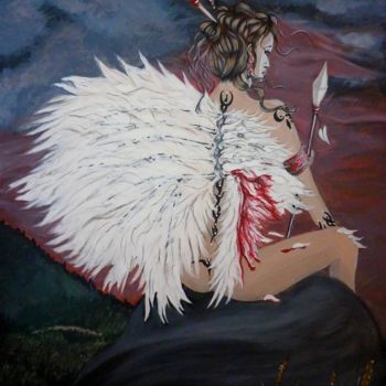 Pittura intitolato "Ange de Guerre" da Aurore Dirand, Opera d'arte originale, Acrilico