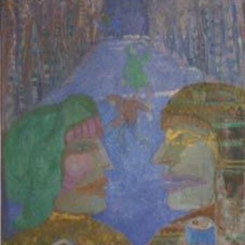 Картина под названием "Promenade au gin-to…" - Надежда Эверлинг, Подлинное произведение искусства