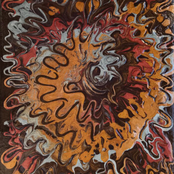 Картина под названием "Aster" - Evgenia Kiperiya, Подлинное произведение искусства, Акрил Установлен на Деревянная рама для…