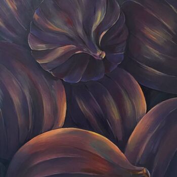 Картина под названием "Figs" - Евгения Комиссарова (Комовски), Подлинное произведение искусства, Масло Установлен на Деревян…