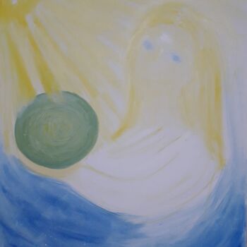 Painting titled "Jesus holds the ear…" by Evgeniia Pencheva, Original Artwork, Oil