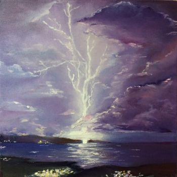 绘画 标题为“Thunder, the sketch” 由Evgenia Petrova, 原创艺术品, 油