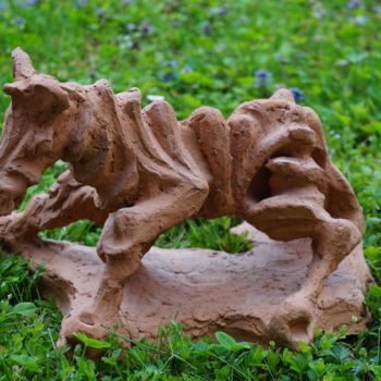 Sculpture titled "the horse" by Evgenia Petrova, Original Artwork, Clay