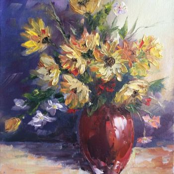 "Sunflowers" başlıklı Tablo Evgenia Petrova tarafından, Orijinal sanat, Petrol