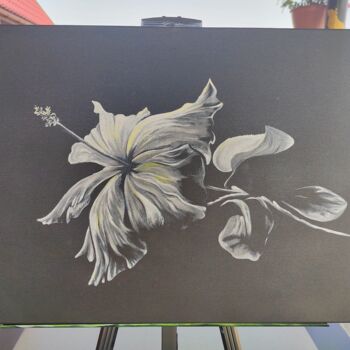 Ζωγραφική με τίτλο "Цветок в тени" από Евгения Полесская, Αυθεντικά έργα τέχνης, Λάδι