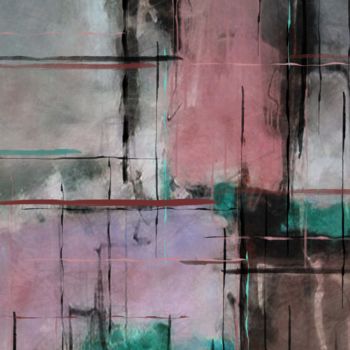 Картина под названием "Abstraction pastel." - Ievgeniia Bidiuk, Подлинное произведение искусства, Пастель