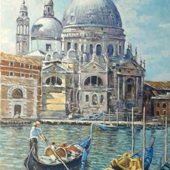 Painting titled "Венеция" by Evgenij Anisenko, Original Artwork, Oil