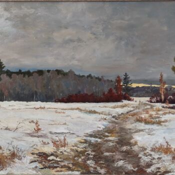 "Winter road" başlıklı Tablo Евгений Кисленко tarafından, Orijinal sanat, Petrol
