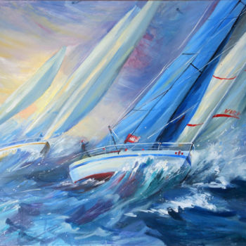 Painting titled "Tempête" by Evgeniya Ivanov, Original Artwork