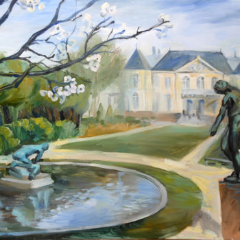 Painting titled "Musée Rodin" by Evgeniya Ivanov, Original Artwork