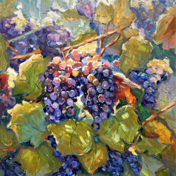 Pittura intitolato "Grape" da Evgeny Chernyakovsky, Opera d'arte originale, Olio Montato su Telaio per barella in legno