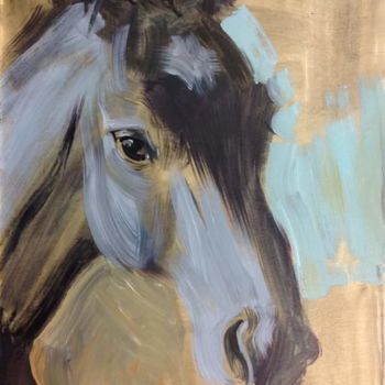 Картина под названием "Лошадь." - Evgeny Kovalchuk, Подлинное произведение искусства, Масло